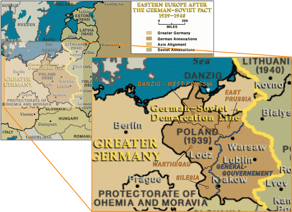 5_Map_GermanAdminPoland1939_ushmmedited2 Map of Poland in 1939 showing borders of Nazi administrative regions.