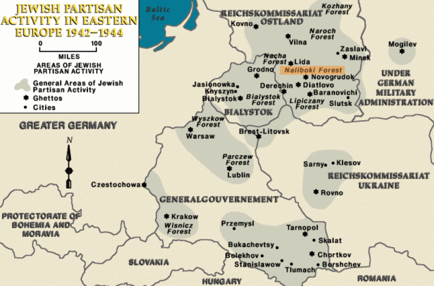 Map_PartisanActivity1942-44_USHMM_Naliboki Jewish Partisan Activity in Eastern Europe 1942-1944