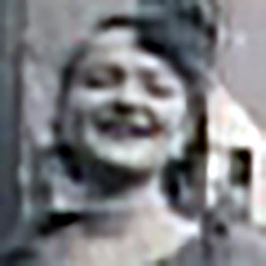 Estelle Nadel black and white photo of young Estelle Nadel